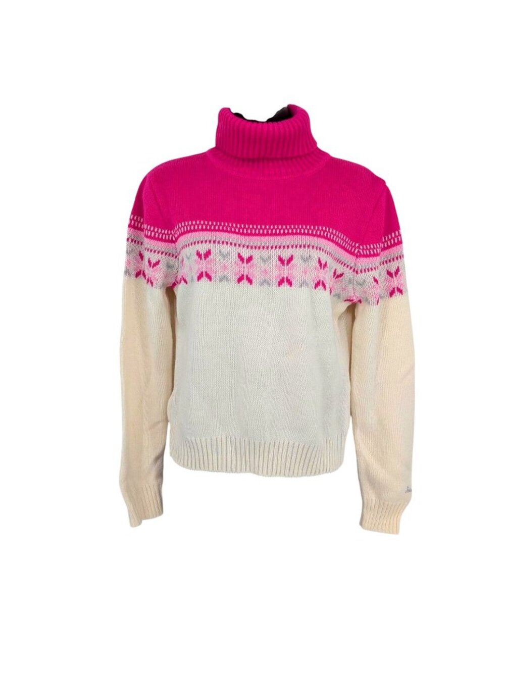 Vintage Southpole Turtleneck Sweater Y2K Fair Isle Cottage Twee Pullover XLarge
